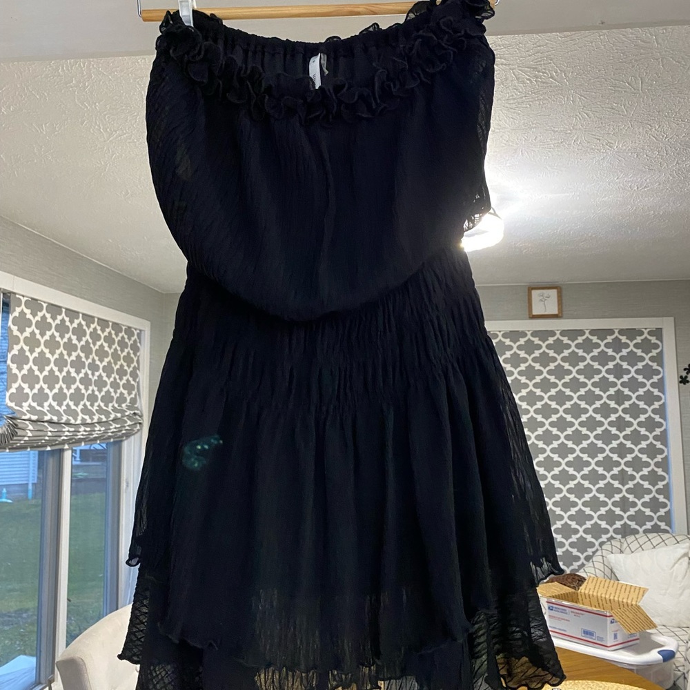 Black, Glam cocktail dress size medium.